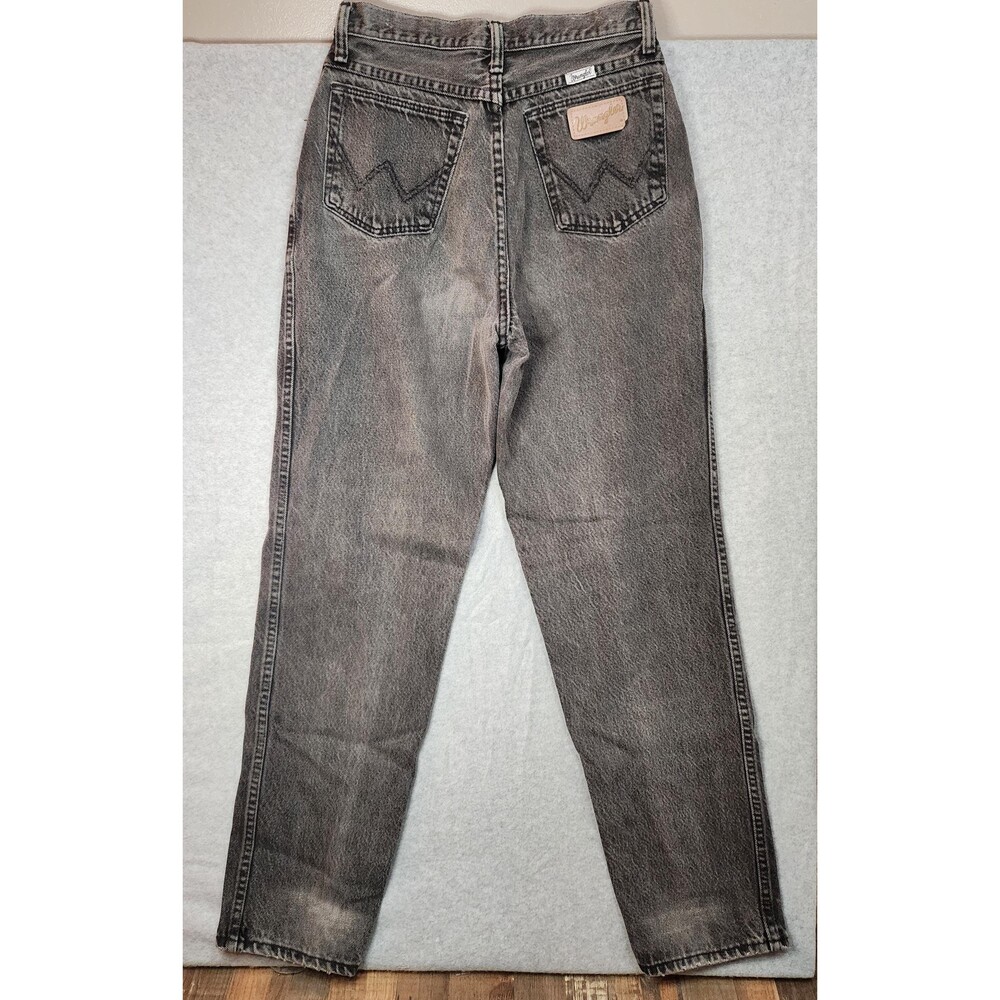 Vintage Womens Wrangler black jeans size 9/10. Made in USA, circa 1989.